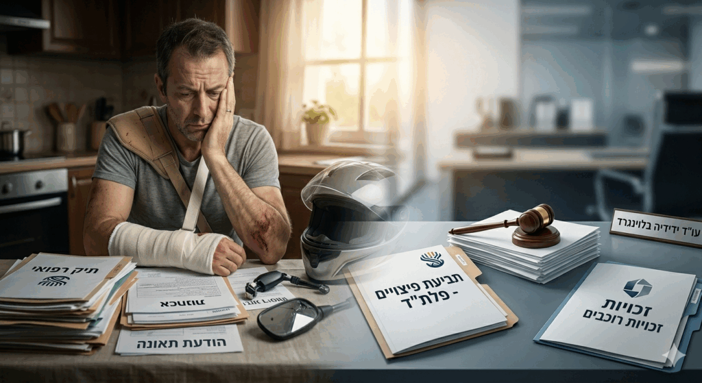 תאונת אופנוע פיצויים