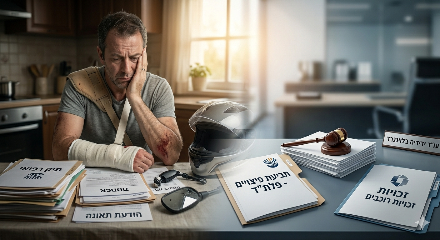 תאונת אופנוע פיצויים
